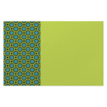 turquoise green circles personalized stationery