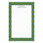 Turquoise green circles stationery