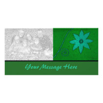 turquoise green floral photo cards by DonnaGrayson turquoise green floral photo cards