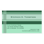 Turquoise Green Professional Stripes Block Business Card Templates