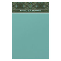 turquoise green stationery