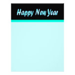 turquoise happy new year letterhead