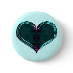 turquoise heart buttons