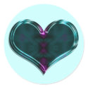 turquoise heart stickers by DonnaGrayson turquoise heart stickers
