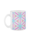Turquoise & Hot Pink Kaleidoscope Frosted Mug