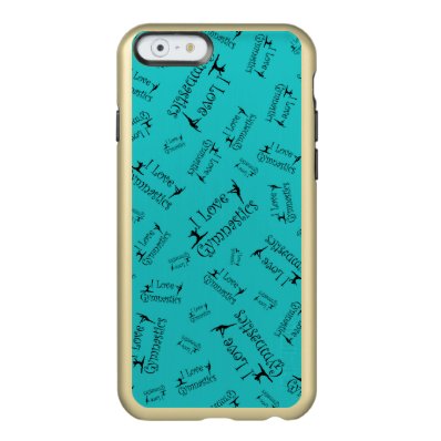 Turquoise I love gymnastics Incipio Feather® Shine iPhone 6 Case