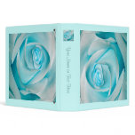 Turquoise Ice Rose Vinyl Binder