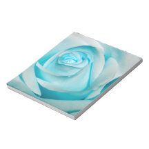 Turquoise Ice Rose Memo Pads
