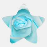 Turquoise Ice Rose Star Sticker