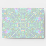 Turquoise Kaleidoscope Fractal Art Envelope
