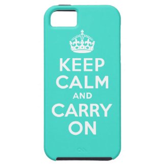 Turquoise Keep Calm and Carry On