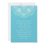 Turquoise Latin Pattern Quinceanera Invitations