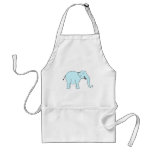 Turquoise Laughing Elephant. Aprons