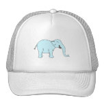 Turquoise Laughing Elephant. Trucker Hats
