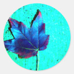 Turquoise - Leaf Nature - CricketDiane Art Sticker