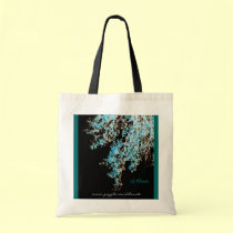 Turquoise Leaves Budget Tote Bag bags