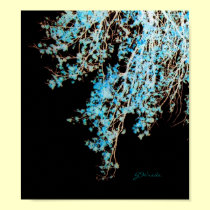 Turquoise Leaves Poster posters