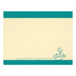 Turquoise Morning Without Coffee Cup Note Cards invitations