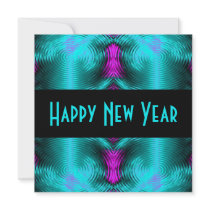 turquoise new year invitations