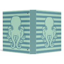 Turquoise Ocotpus Vinyl Binders