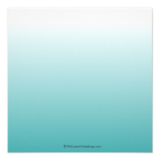 Turquoise Ombre Bridal Shower Invitations
