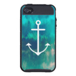 Turquoise Ombre Nautical Cover For iPhone 4