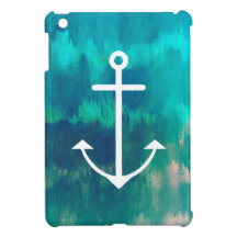 Turquoise Ombre Nautical iPad Mini Cases