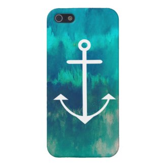 Turquoise Ombre Nautical iPhone 5 Cases