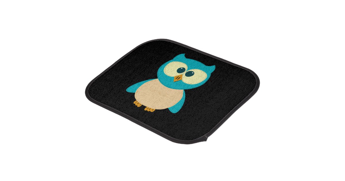Turquoise Owl Car Mat Zazzle