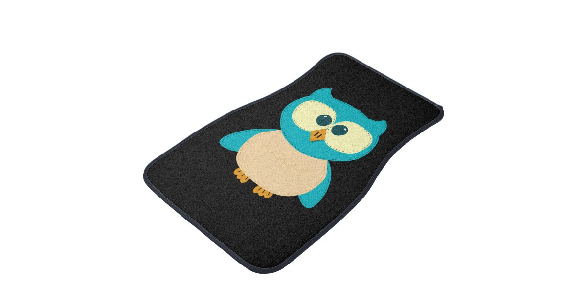 Turquoise Owl Car Mat Zazzle