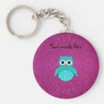 Turquoise owl cute keychains