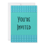 Turquoise Party Invitation invitations