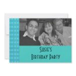 Turquoise Party Invitation invitations