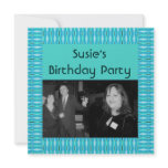 Turquoise Party Invitation invitations