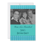 Turquoise Party Invitation invitations
