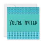 Turquoise Party Invitation invitations
