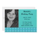 Turquoise Party Invitation invitations