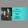 Turquoise Party Invitation Custom Photo Card