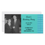 Turquoise Party Invitation photo cards