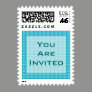 Turquoise Party Invitation Postage