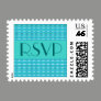 Turquoise Party Invitation Stamps