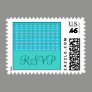 Turquoise Party Invitation Postage Stamps