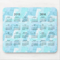 Turquoise Patchwork 2015-2016 2 Year Calendar Mousepads