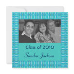 Turquoise Pattern Graduation invitations
