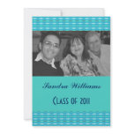 Turquoise Pattern Graduation invitations