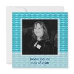 Turquoise Pattern Graduation invitations