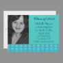 Turquoise Pattern Graduation Announcements