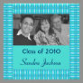 Turquoise Pattern Graduation Personalized Invitation