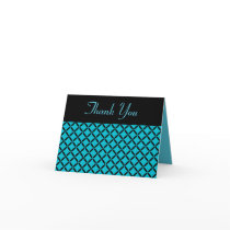 Turquoise Pattern Thank You Card