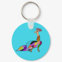 Turquoise Peacock keychain